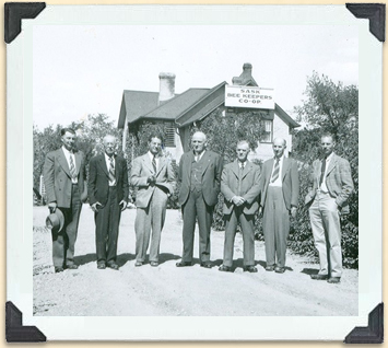 Saskatchewan Beekeepers' Co-op directors pose for a picture, ca 1930.  